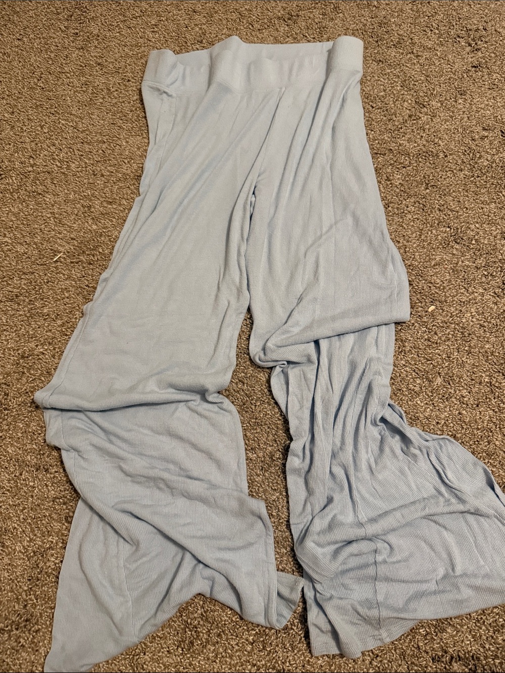 Gilly Hicks Light Blue Ribbed Lounge Pajama Pants